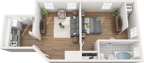 A4 - 1x1 492 sq. ft. at The Collection, Richmond